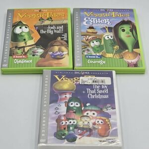 VeggieTales Lot of 3 DVDs - Toy Saved Christmas, Esther &Josh and the Big Wall